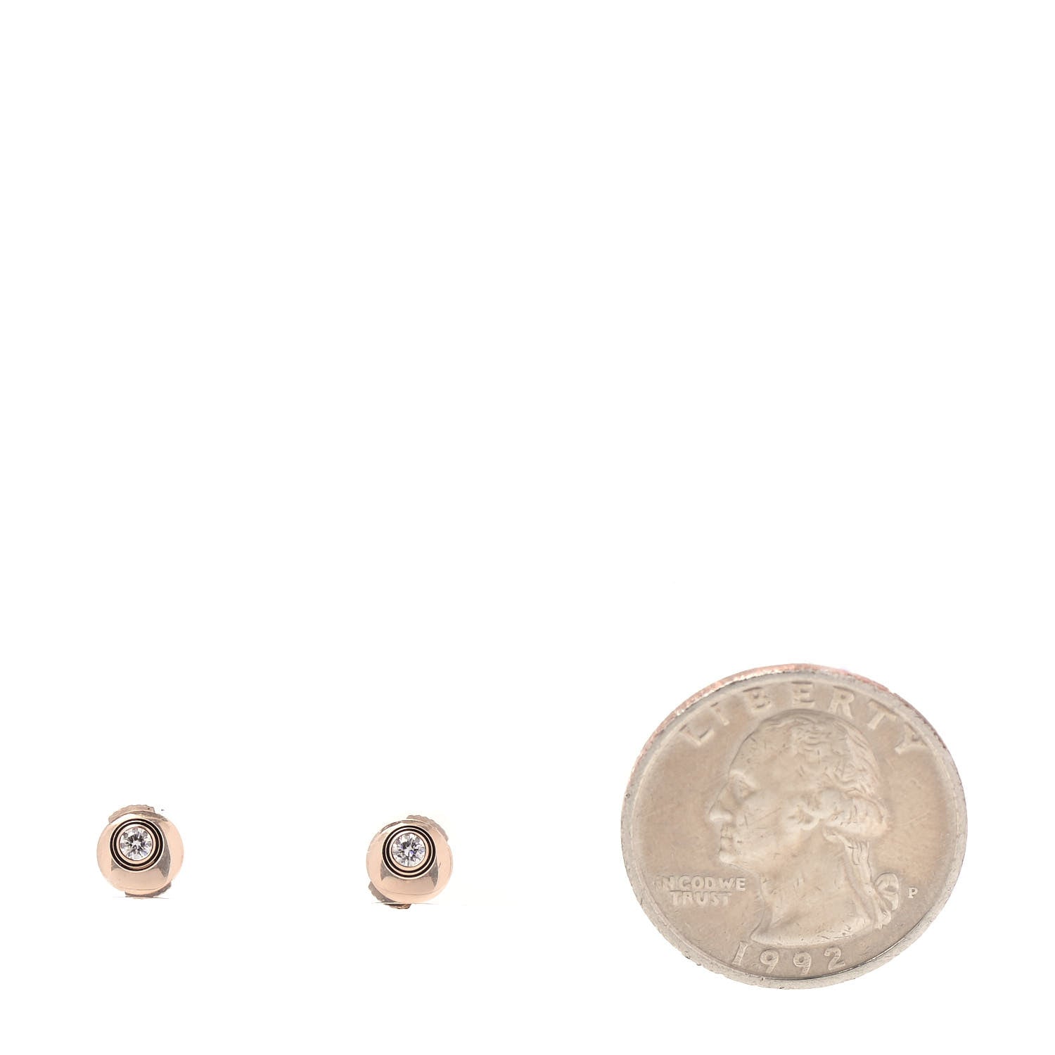 Cartier 18K Pink Gold Diamond XS D'Amour Earrings 2 of 5