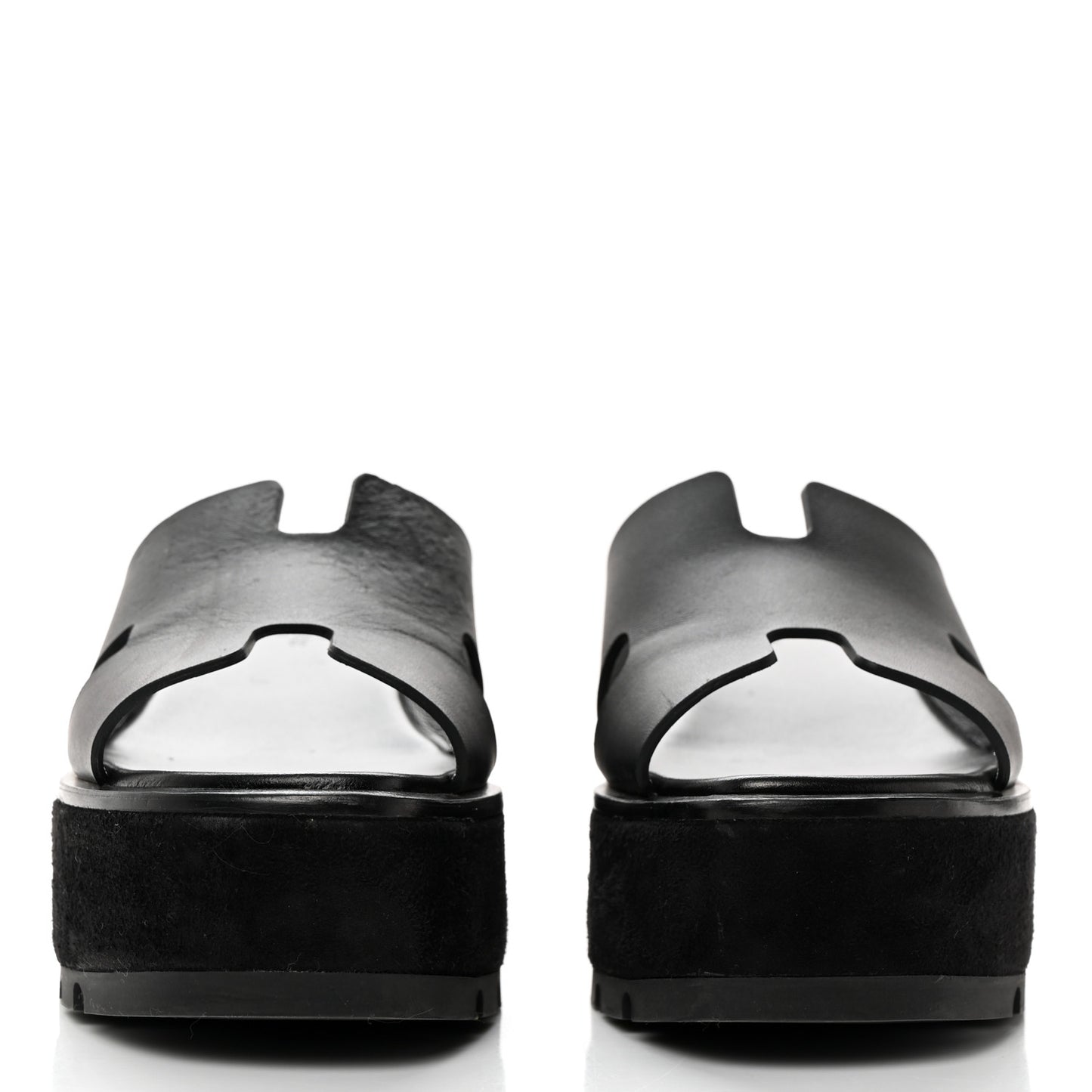 Calfskin Suede Eze 30 Sandals 36 Black