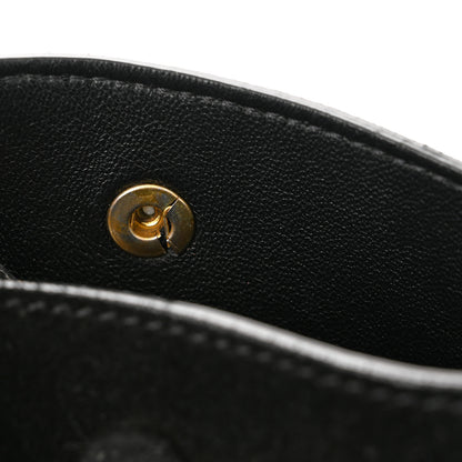 Celine Crocodile Embossed Calfskin Suede Medium Trapeze Black 10 of 15