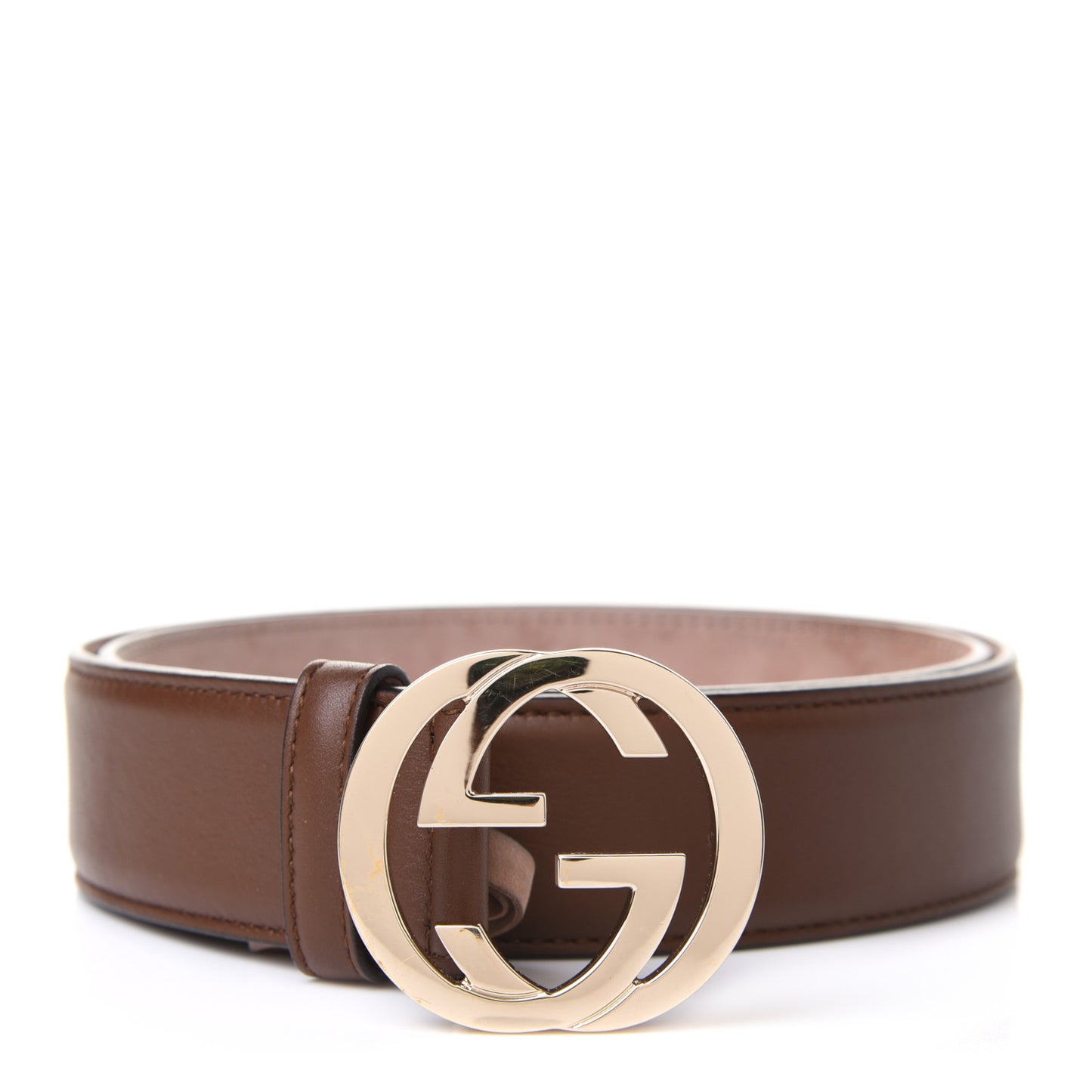 Calfskin Interlocking G 37mm Belt 80 32 Nut Brown