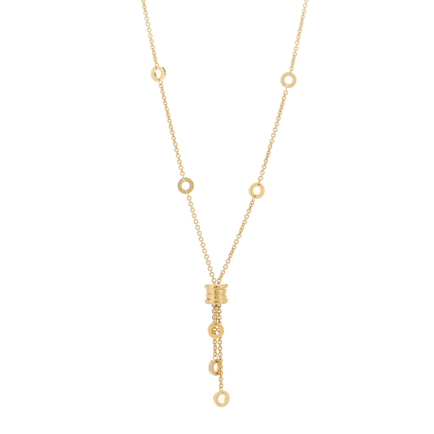 Bulgari 18K Yellow Gold B.Zero1 Lavalier Necklace 1 of 9