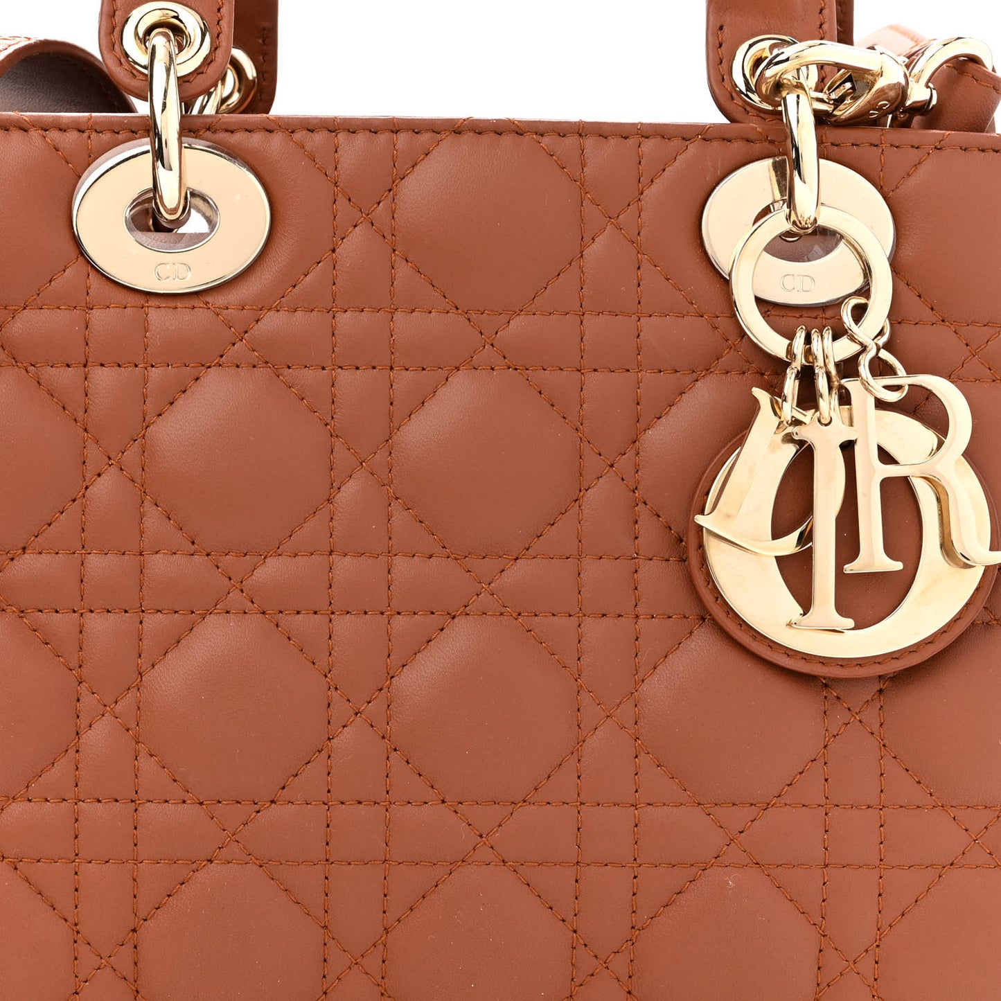 Calfskin Cannage Small My ABCDior Lady Dior Tan