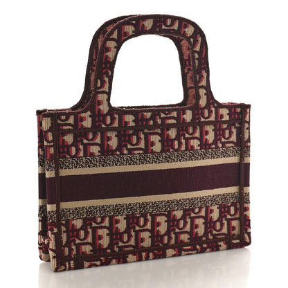 Christian Dior Oblique Mini Book Tote Burgundy Multicolor 2 of 8