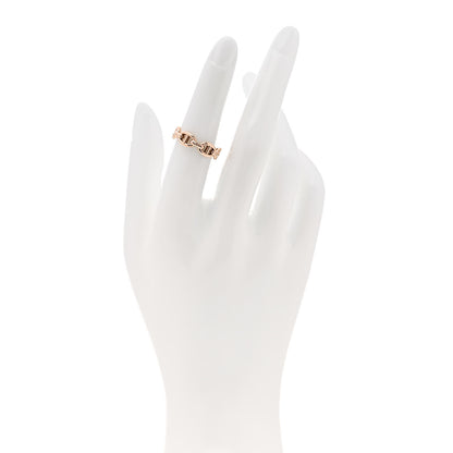 Hermes 18K Rose Gold PM Chaine d'Ancre Enchainee Ring 52 6 2 of 9