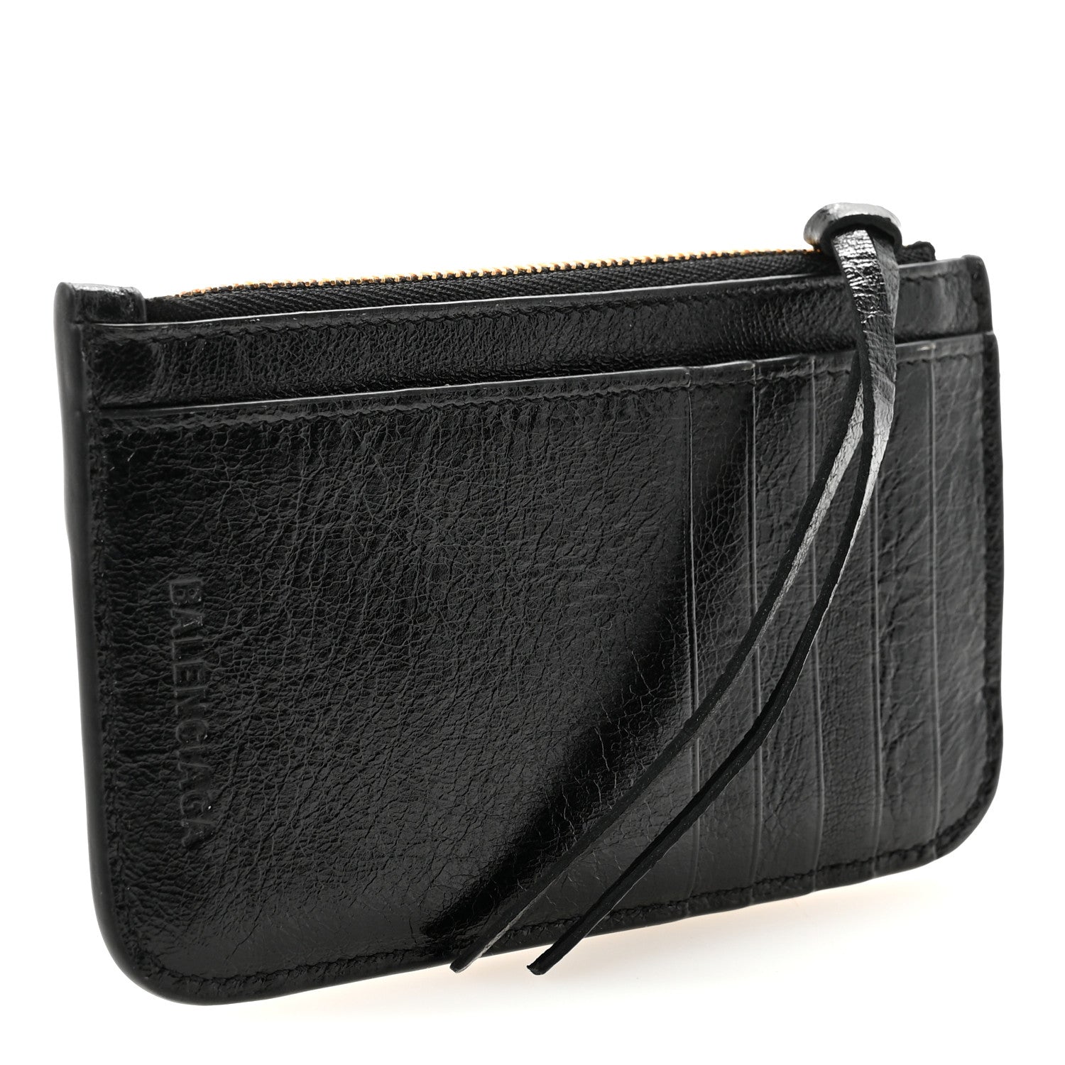 Balenciaga Agneau Le Cagole Coin Card Holder Black 1800903