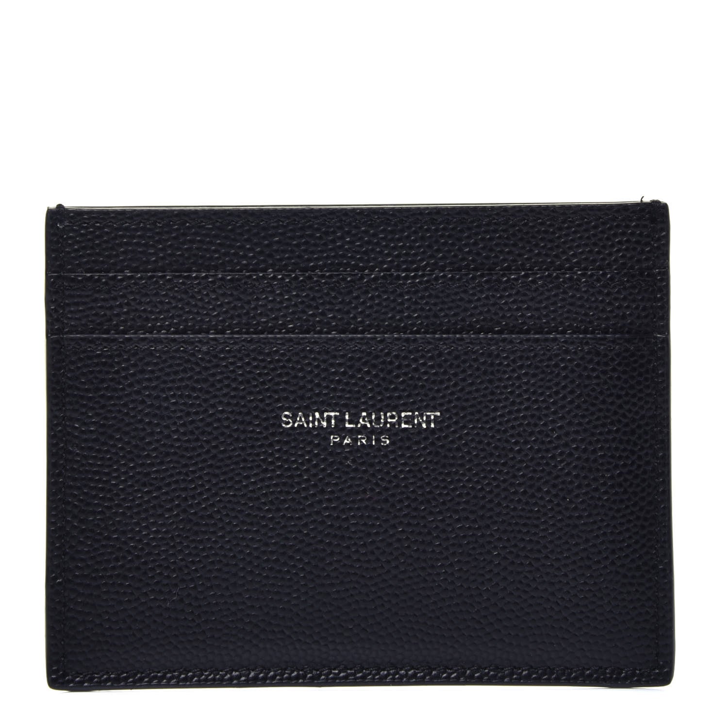 Saint Laurent Grain De Poudre Card Case Black 1 of 8