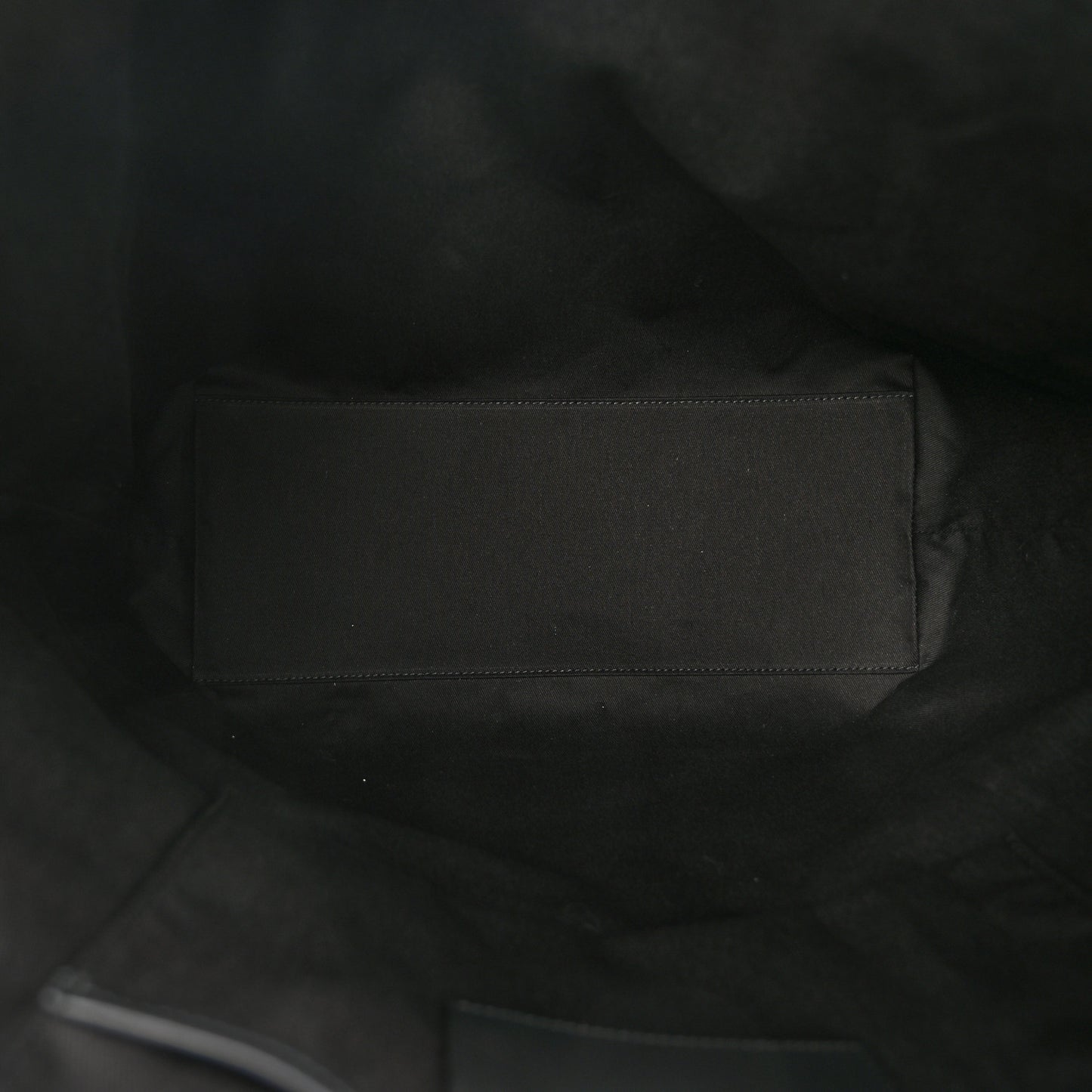 Canvas Calfskin T-Bar Shopping Bag Black