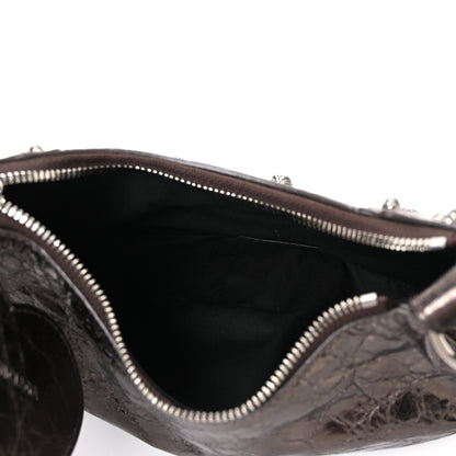 Balenciaga Metallic Agneau Arena Le Cagole Shoulder Bag XS Dark Bronze 6 of 10