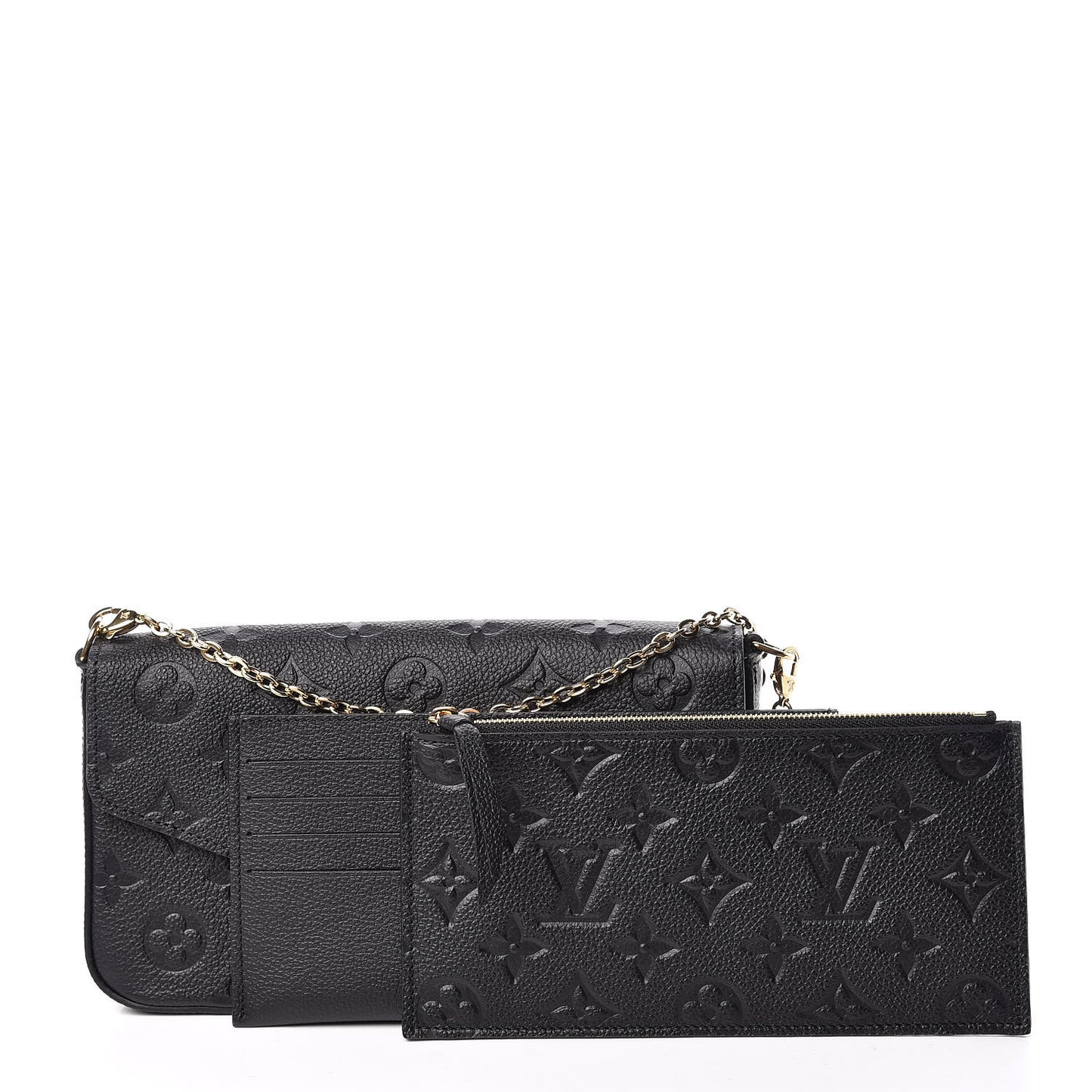 Empreinte Pochette Felicie Chain Wallet Black