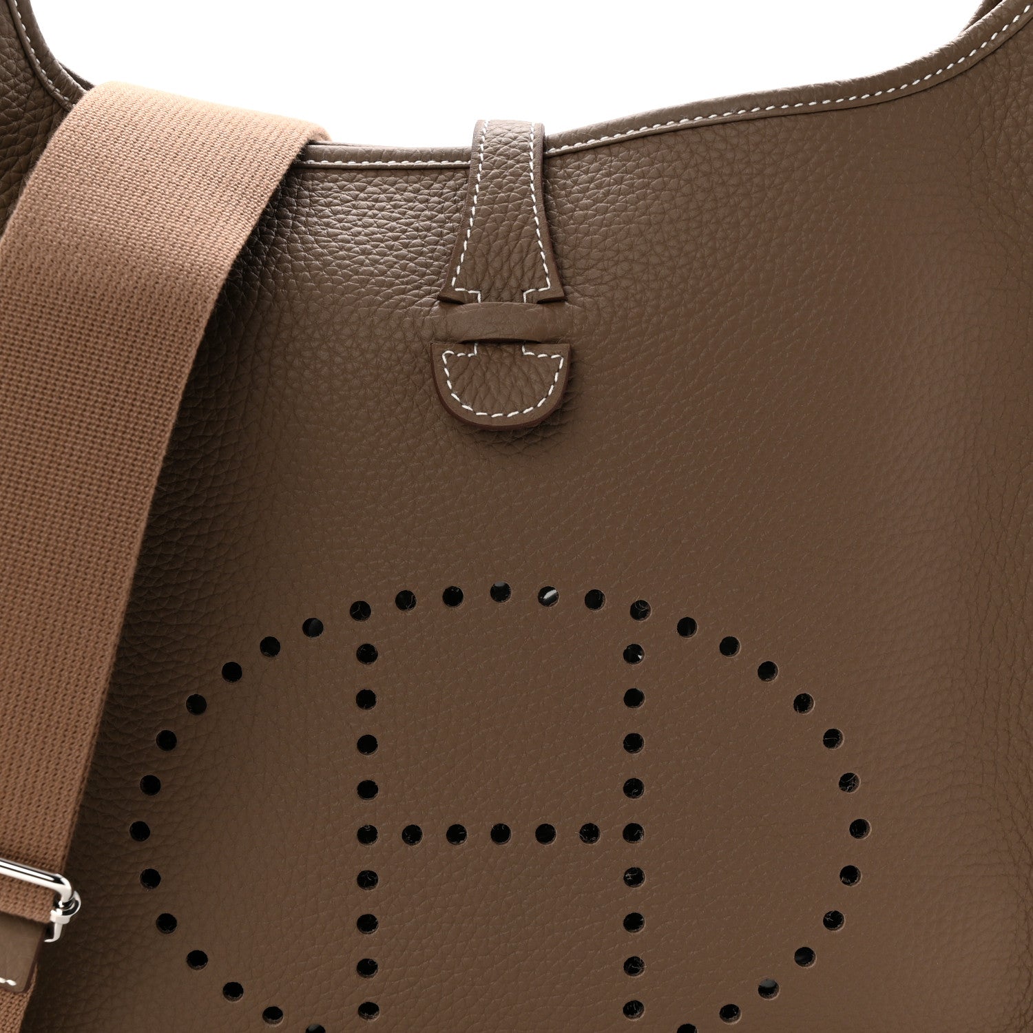 Hermes Taurillon Clemence Evelyne III PM Etoupe 8 of 12