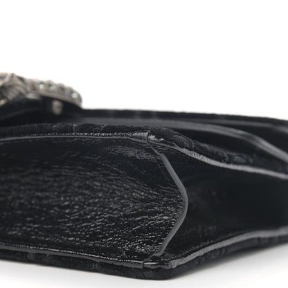Gucci Velvet Skipper Crystal GG Monogram Small Dionysus Shoulder Bag Black Black Diamond 10 of 14