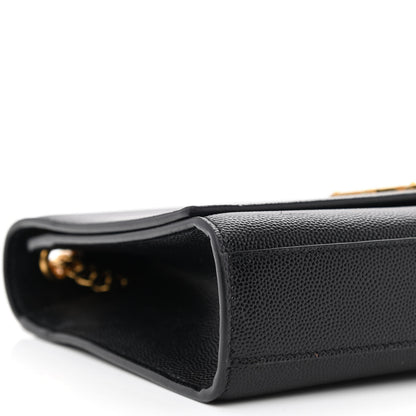 Saint Laurent Grain De Poudre Medium Classic Monogram Kate Satchel Black 9 of 10