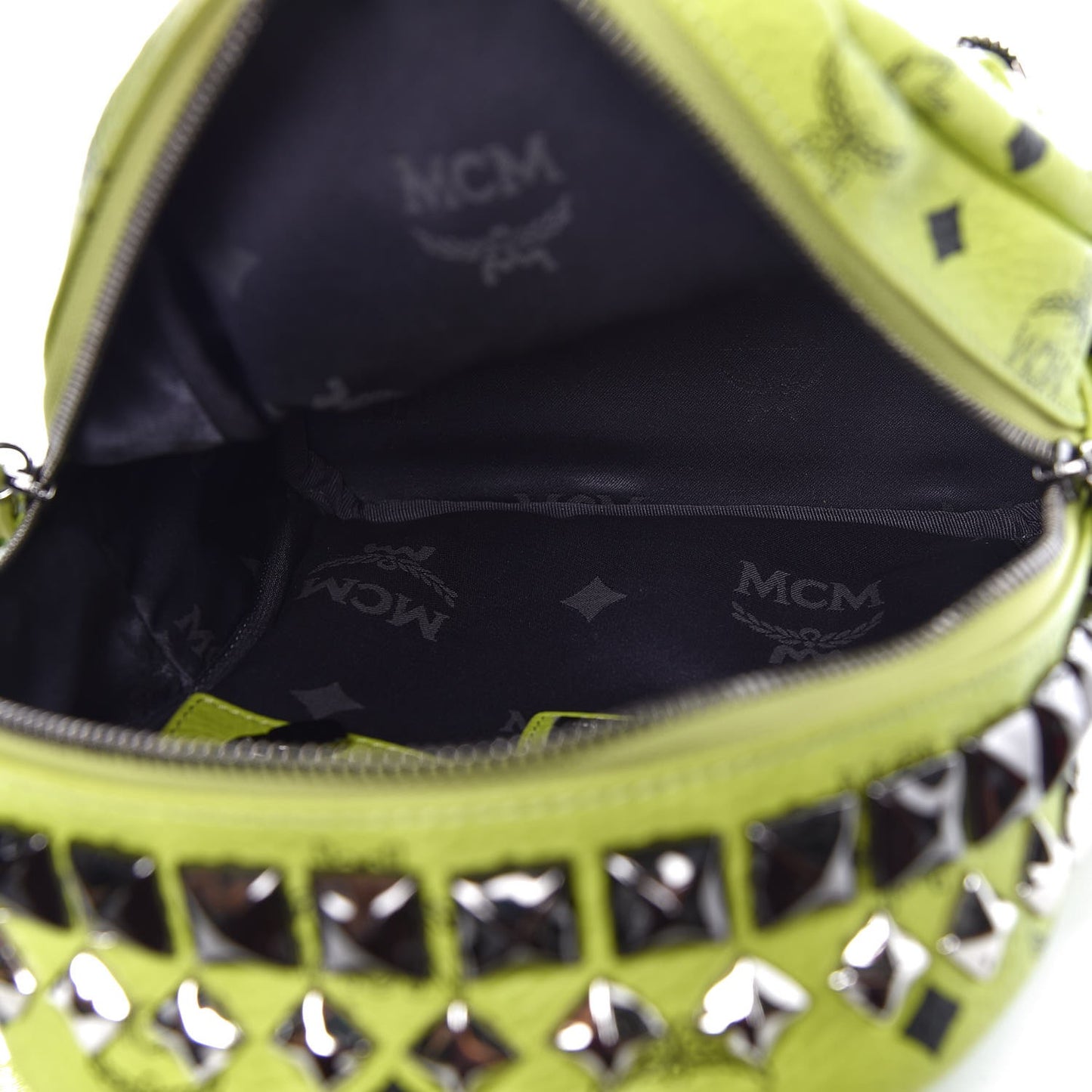 Side Stud Mini Crown Stark Backpack Green