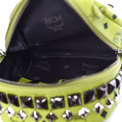 MCM Side Stud Mini Crown Stark Backpack Green 5 of 10