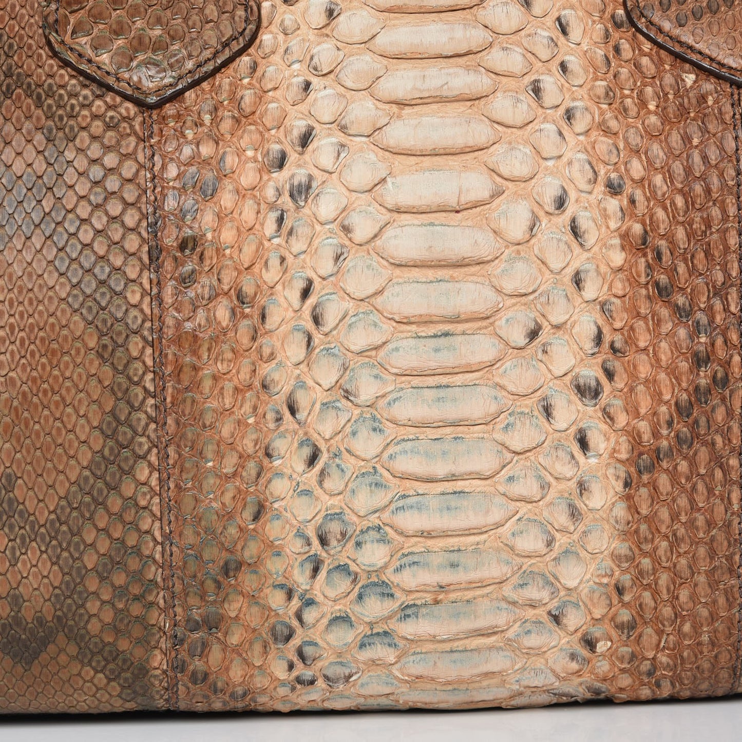 Python Top Handle Frame Bag Naturale