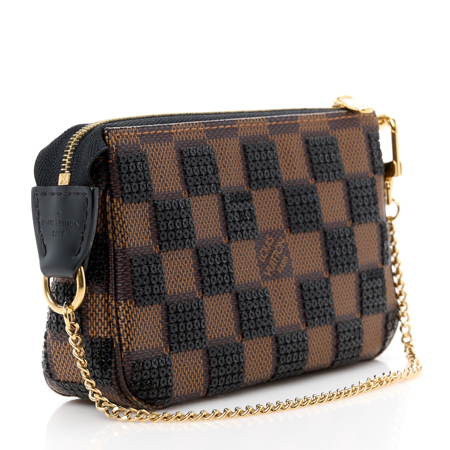 Damier Paillettes Mini Pochette Accessories Black