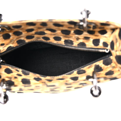 Christian Dior Canvas Leopard Print Medium Lady Dior 5 of 11