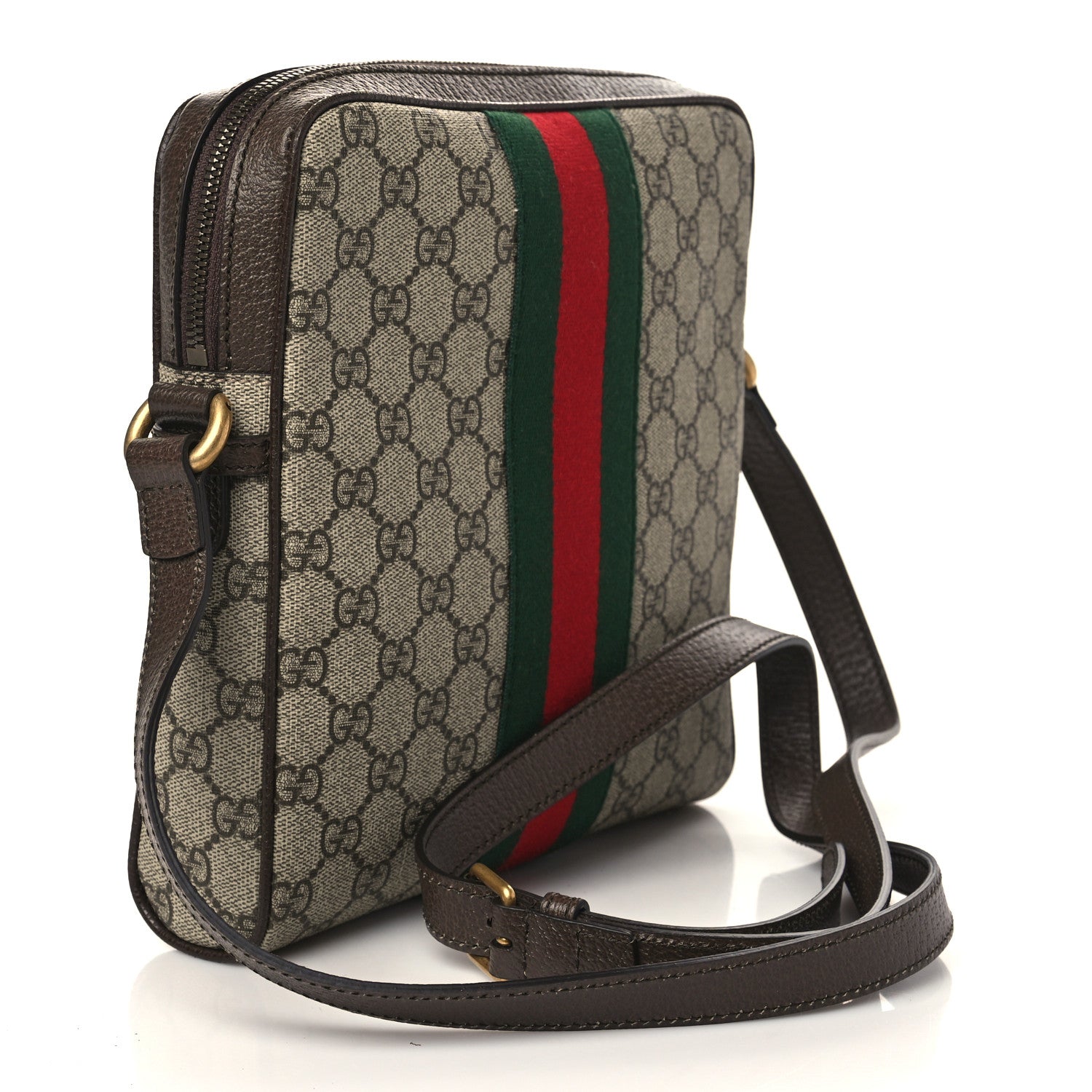 Gucci GG Supreme Monogram Web Small Ophidia Messenger Bag Brown 3 of 8