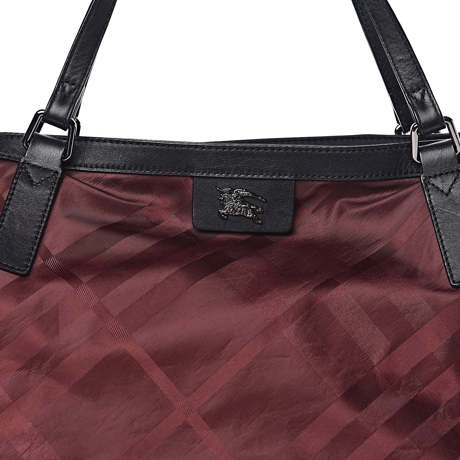 Burberry Nylon Buckleigh Packable Tote Bag Burgundy Red 11 of 11
