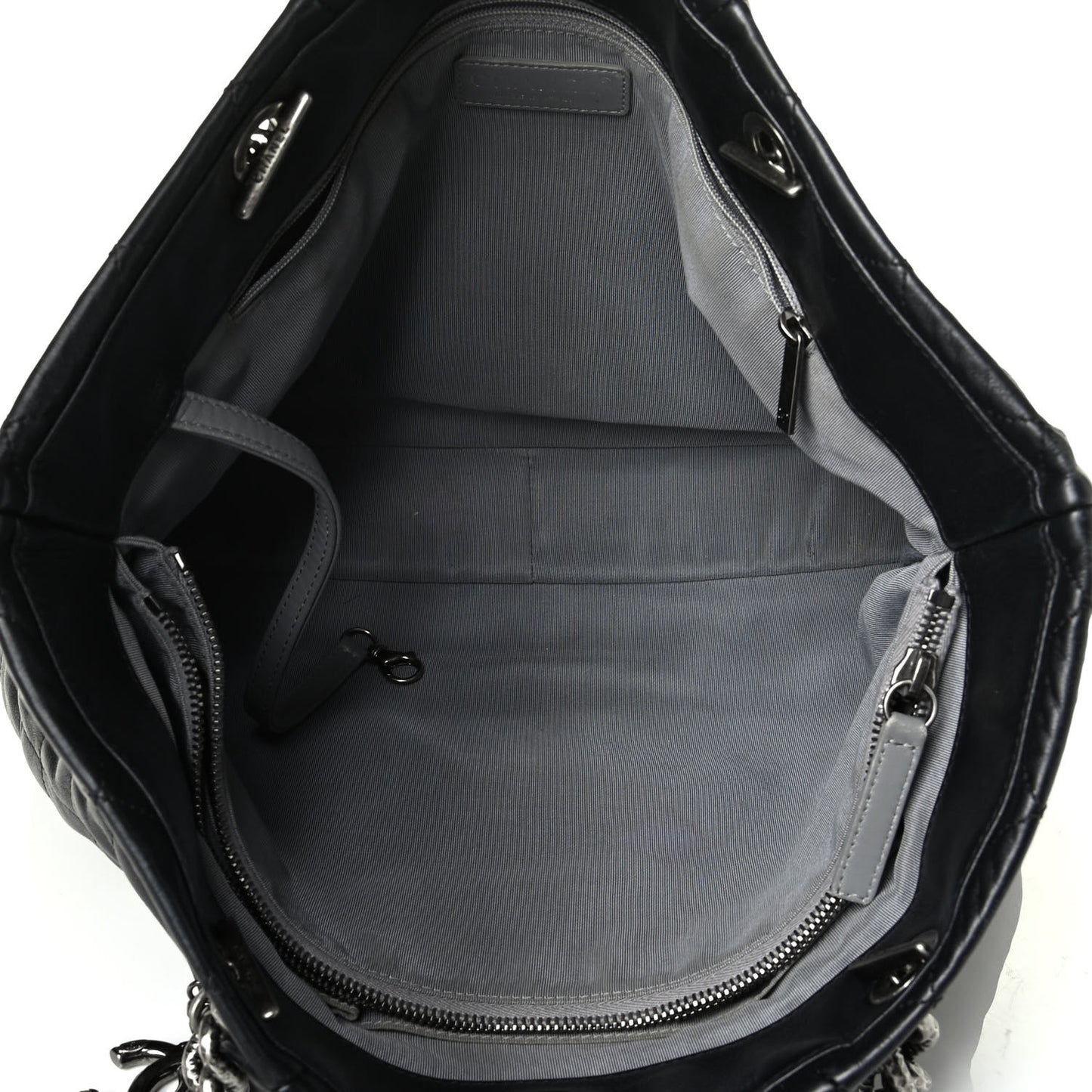 Lambskin Quilted Tote Black