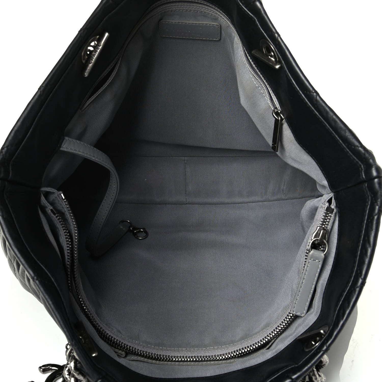Chanel Lambskin Quilted Tote Black 4 of 8