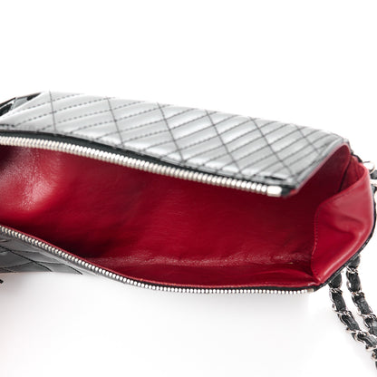 Chanel Patent Geometric Quilted Kaleidoscope Clutch Black 5 of 8
