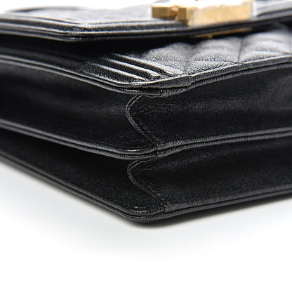 Chanel Caviar Quilted North South Boy Flap Black 8 of 10