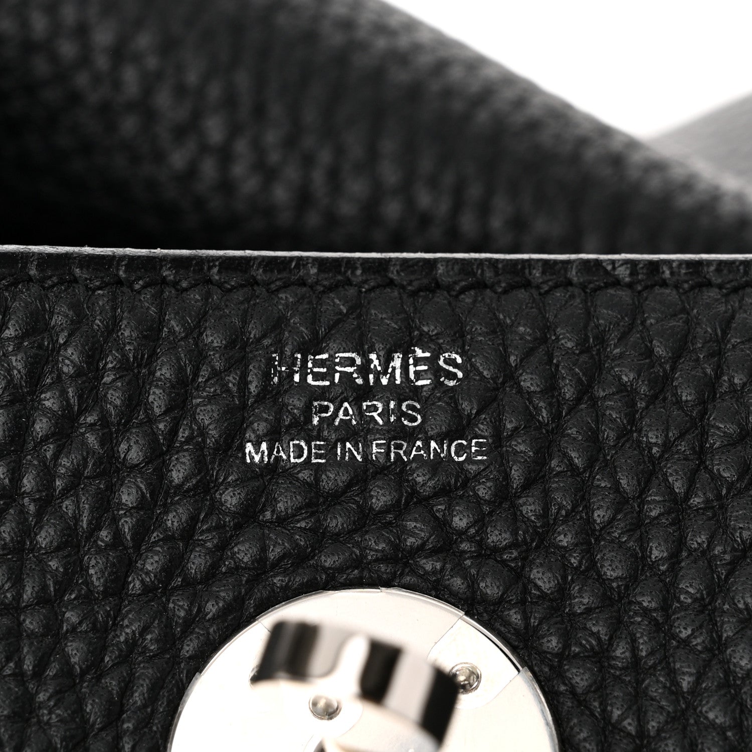 Hermes Taurillon Clemence Lindy 26 Black 6 of 10