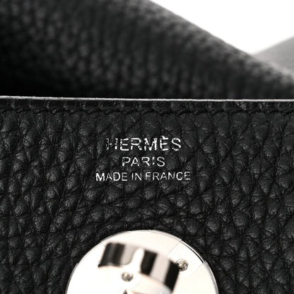 Hermes Taurillon Clemence Lindy 26 Black 6 of 10