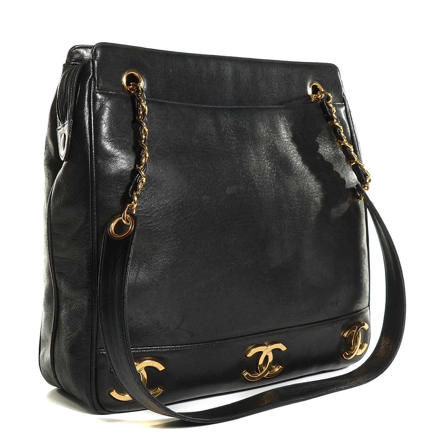 Chanel Lambskin CC Shoulder Bag Black 3 of 8