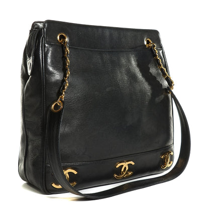 Chanel Lambskin CC Shoulder Bag Black 3 of 8