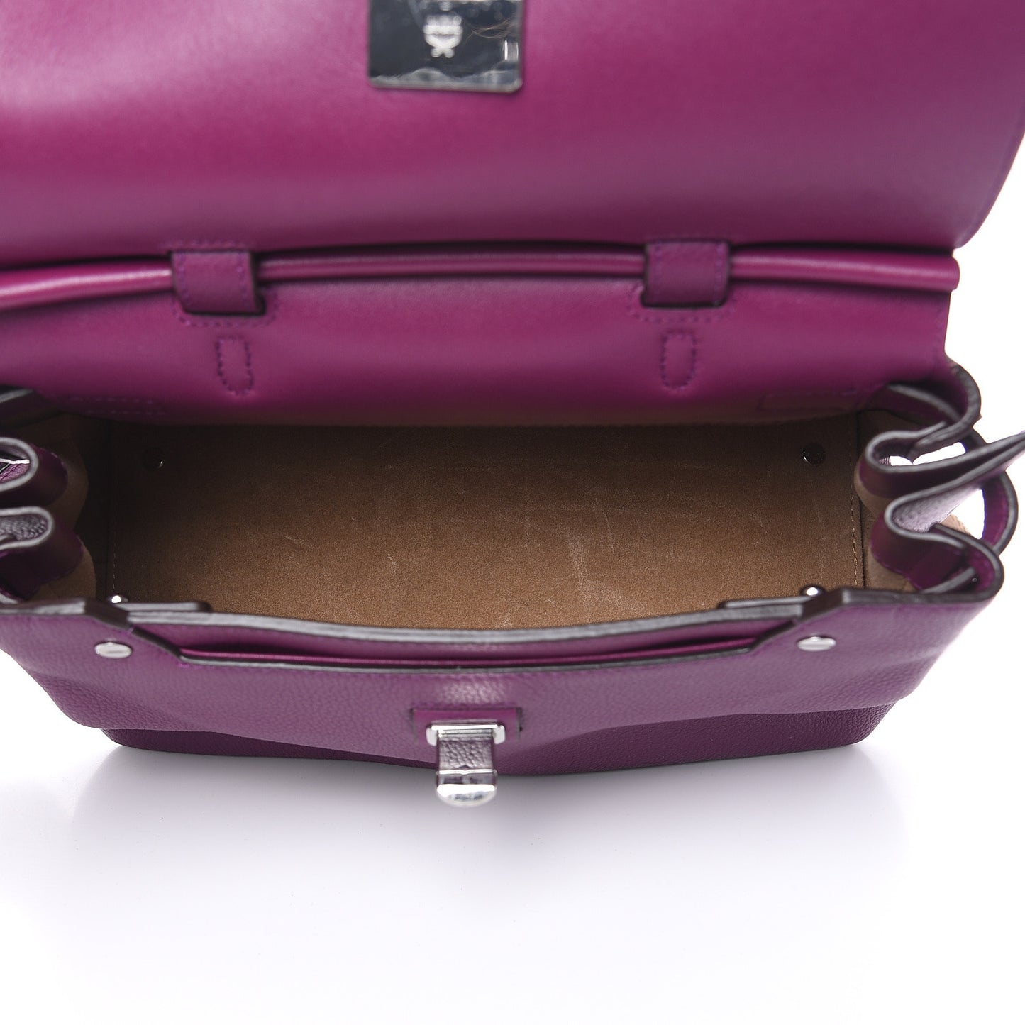 Grained Calfskin Medium Milla Convertible Backpack Mystic Purple