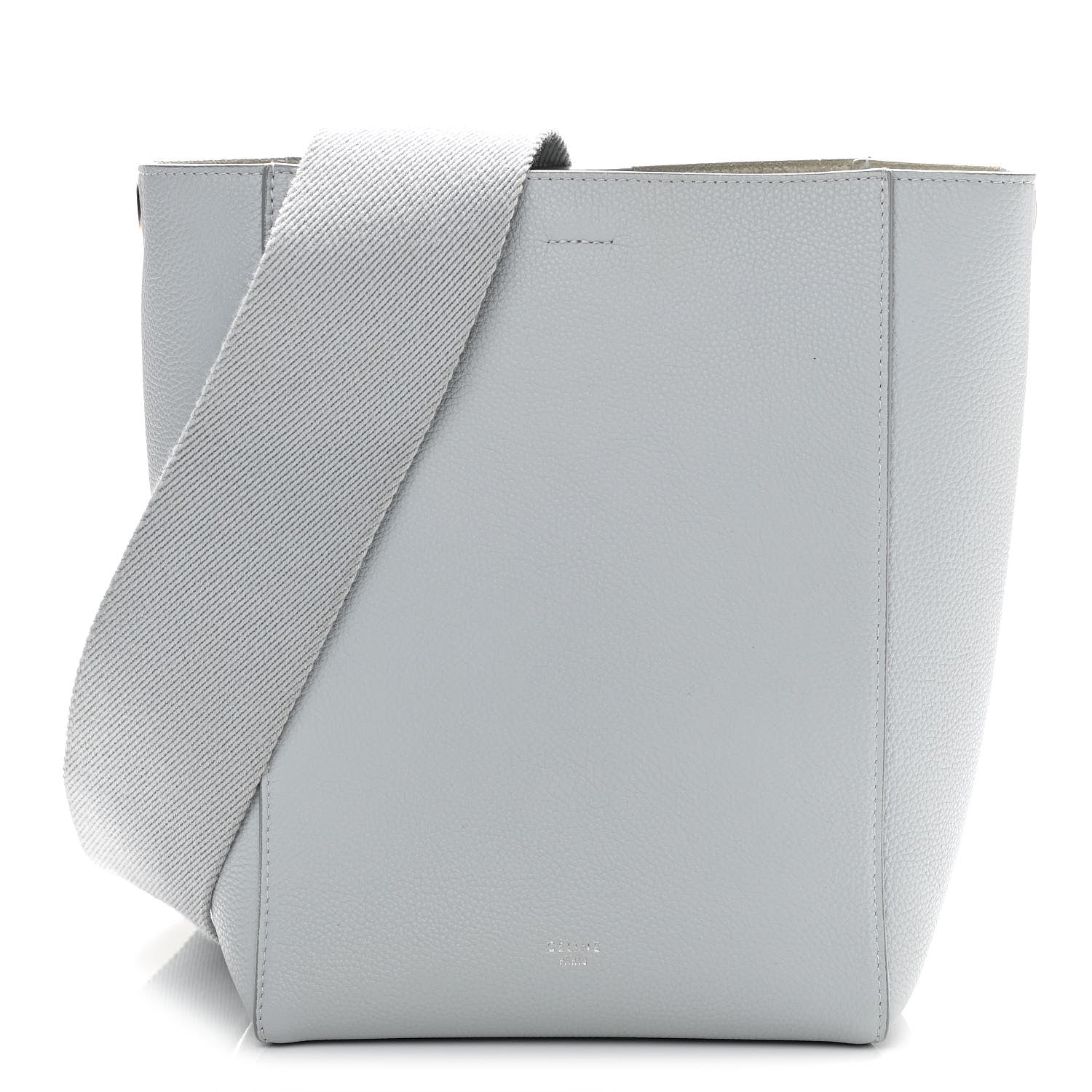 Celine Soft Grained Calfskin Small Sangle Bucket Bag Storm 1 of 10