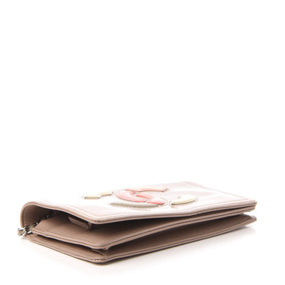 Chanel Vinyl Lipstick Wallet On Chain WOC Beige 4 of 14