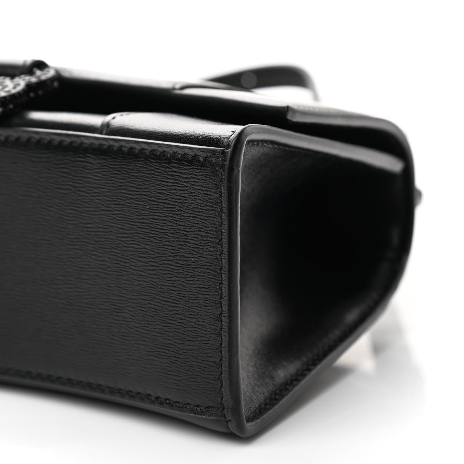 Balenciaga Shiny Box Calfskin Strass Hourglass Top Handle Bag XS Black 11 of 11