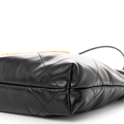 Chanel Shiny Calfskin Quilted Mini Chanel 22 Black 10 of 11