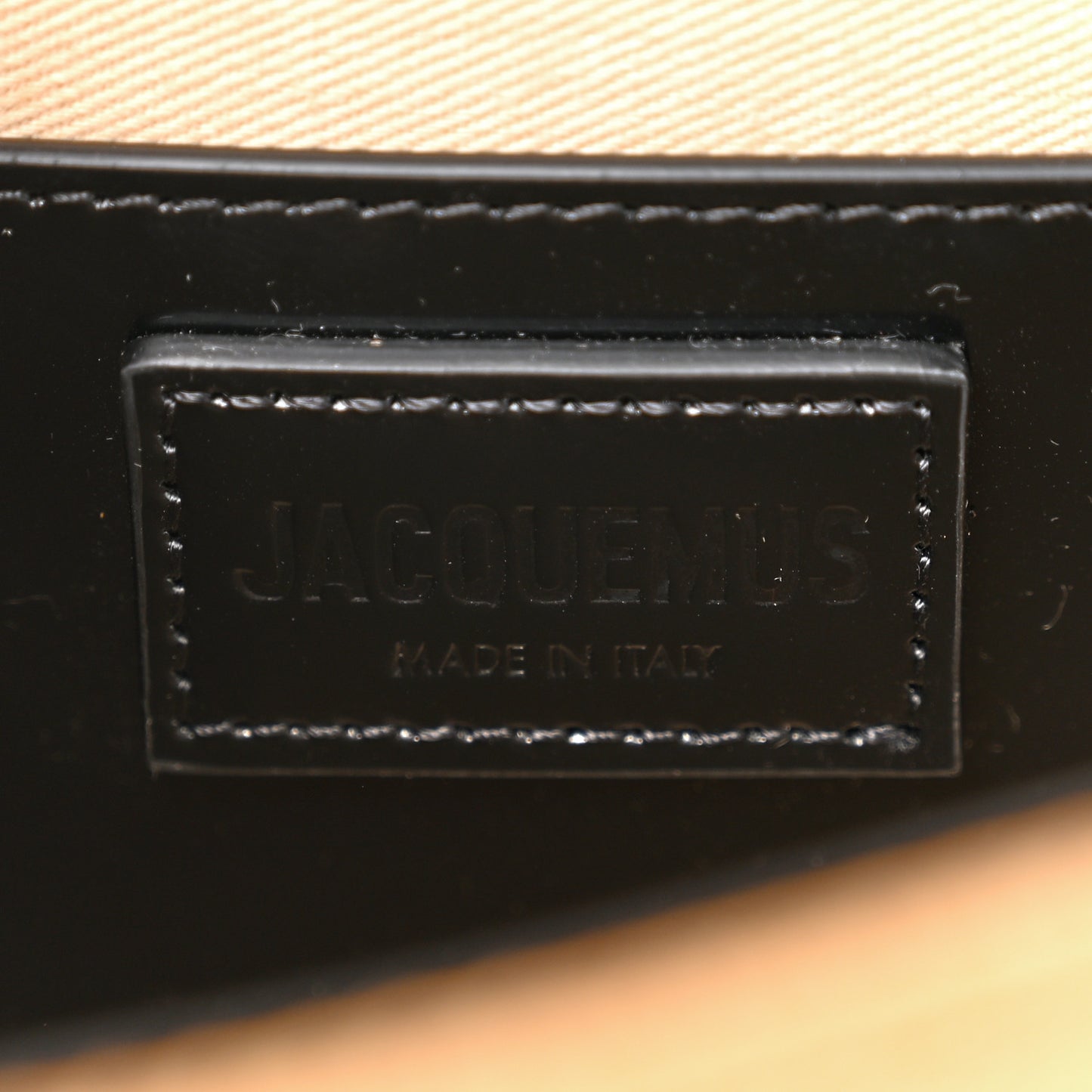 Raffia Smooth Calfskin Le Bambino Long Natural Black