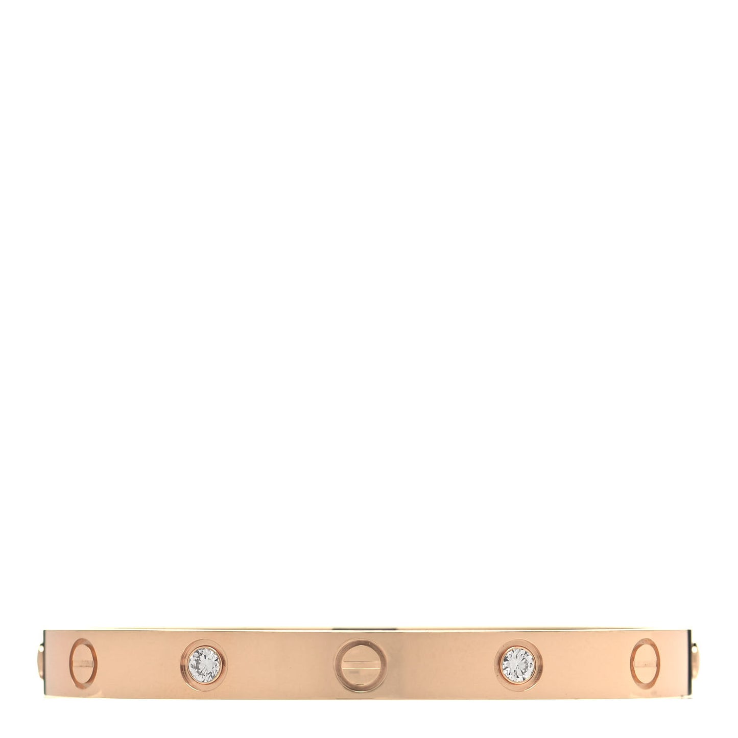 18K Pink Gold 4 Diamond LOVE Bracelet 16