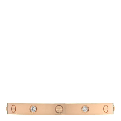 Cartier 18K Pink Gold 4 Diamond LOVE Bracelet 16 1 of 5