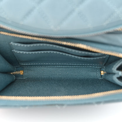 Chanel Caviar Quilted Business Affinity Waist Bag Blue 6 of 13