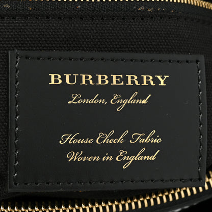 Burberry Metallic Grainy Calfskin House Check Medium Banner Tote Silver 8 of 11