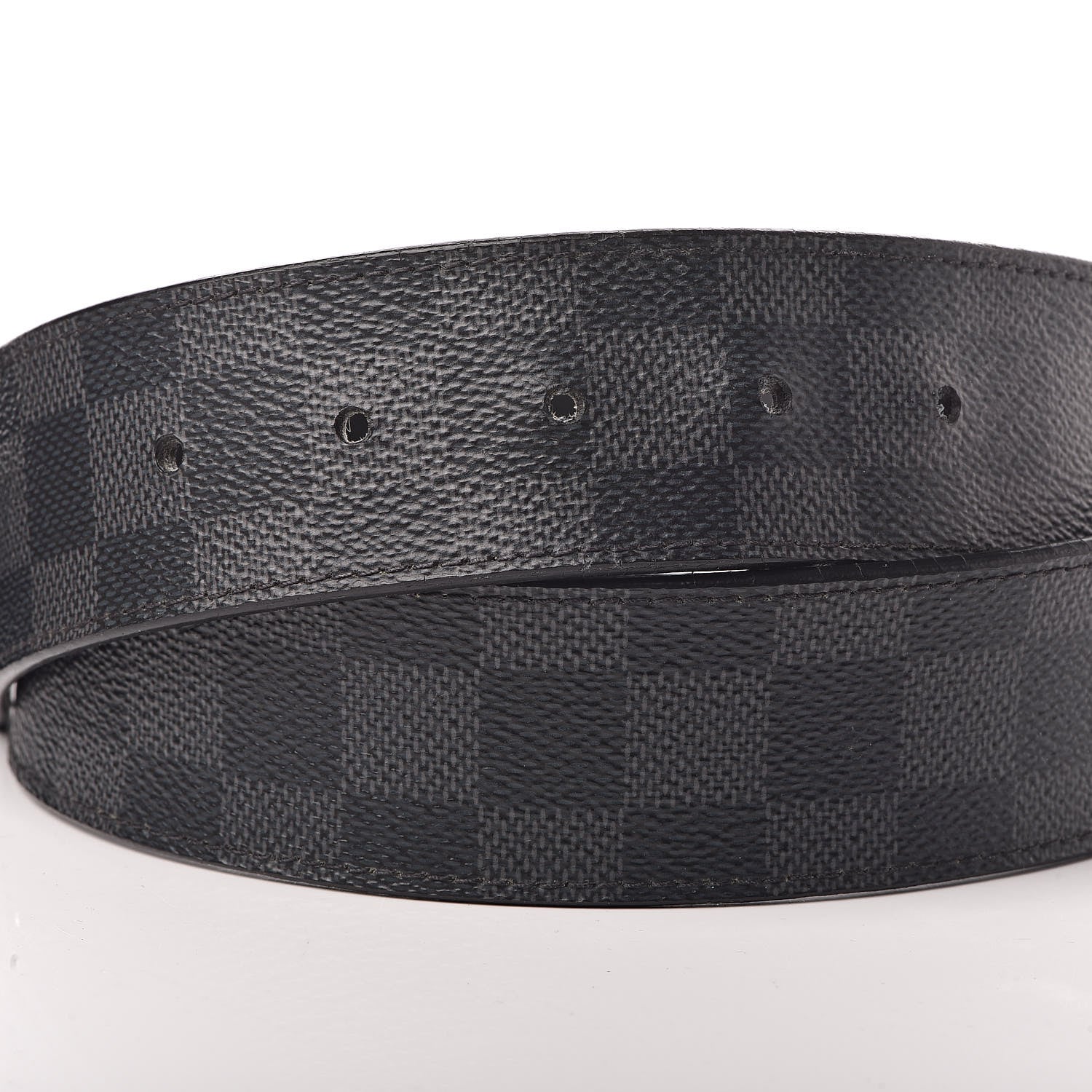 Louis Vuitton Damier Graphite Calfskin Belt 95 38 Black 4 of 5