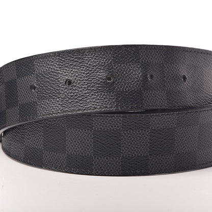 Louis Vuitton Damier Graphite Calfskin Belt 95 38 Black 4 of 5