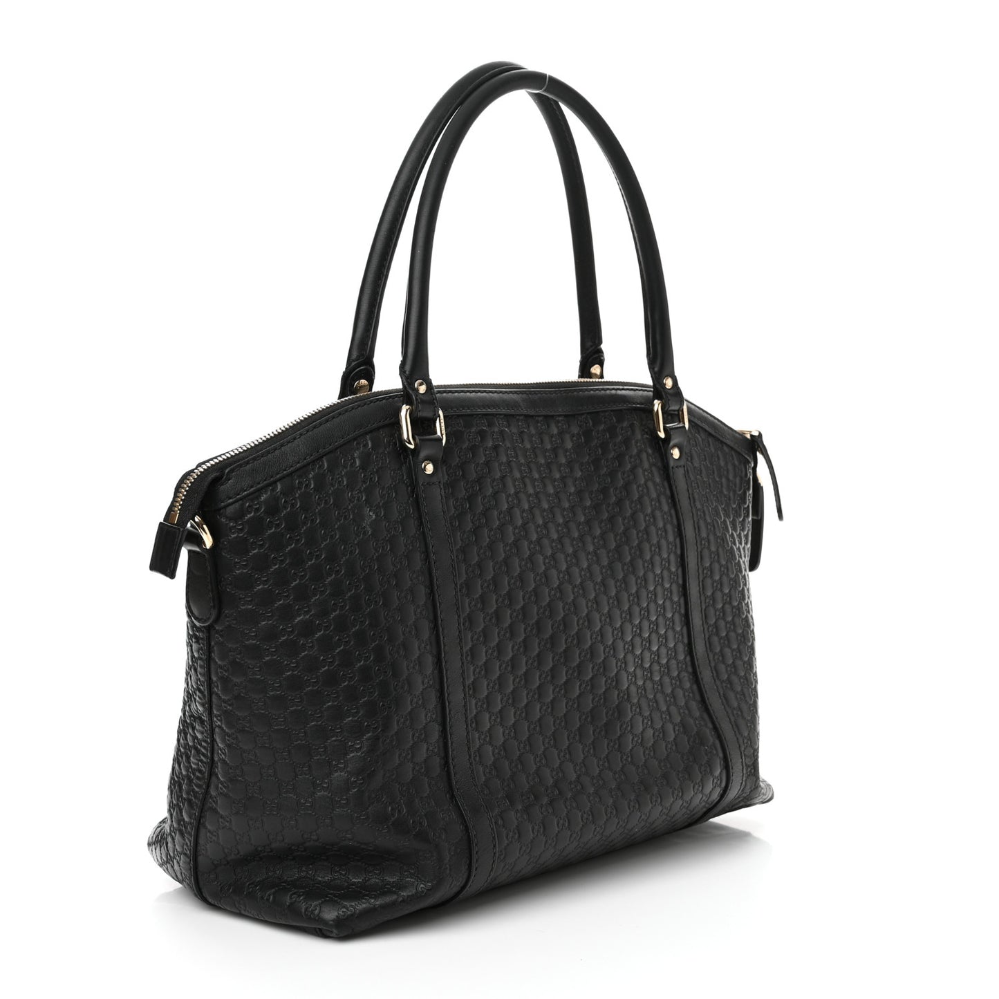 Soft Microguccissima Dome Satchel Black