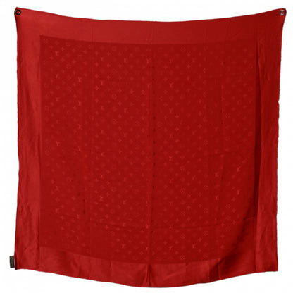Louis Vuitton Silk Monogram Monaco Scarf Red 2 of 7