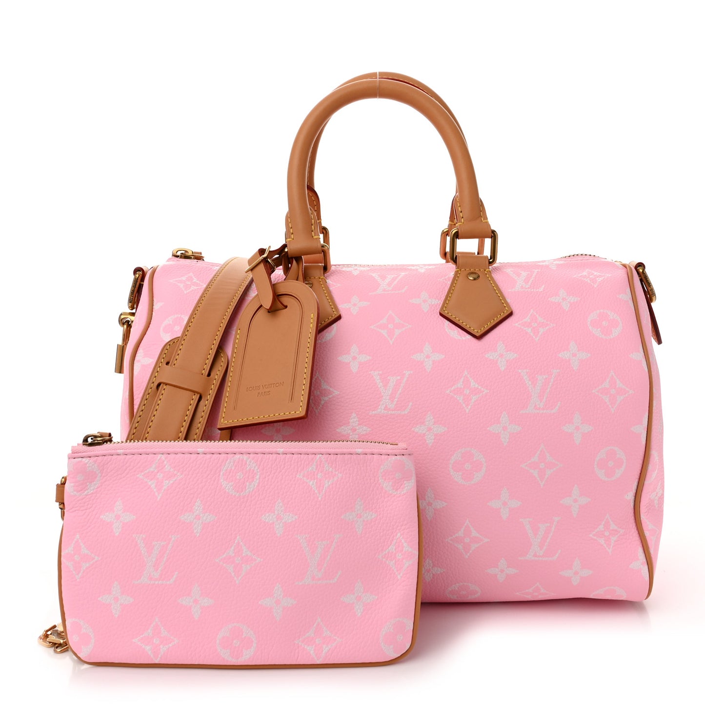 Calfskin Monogram Speedy P9 Bandouliere 30 Candy