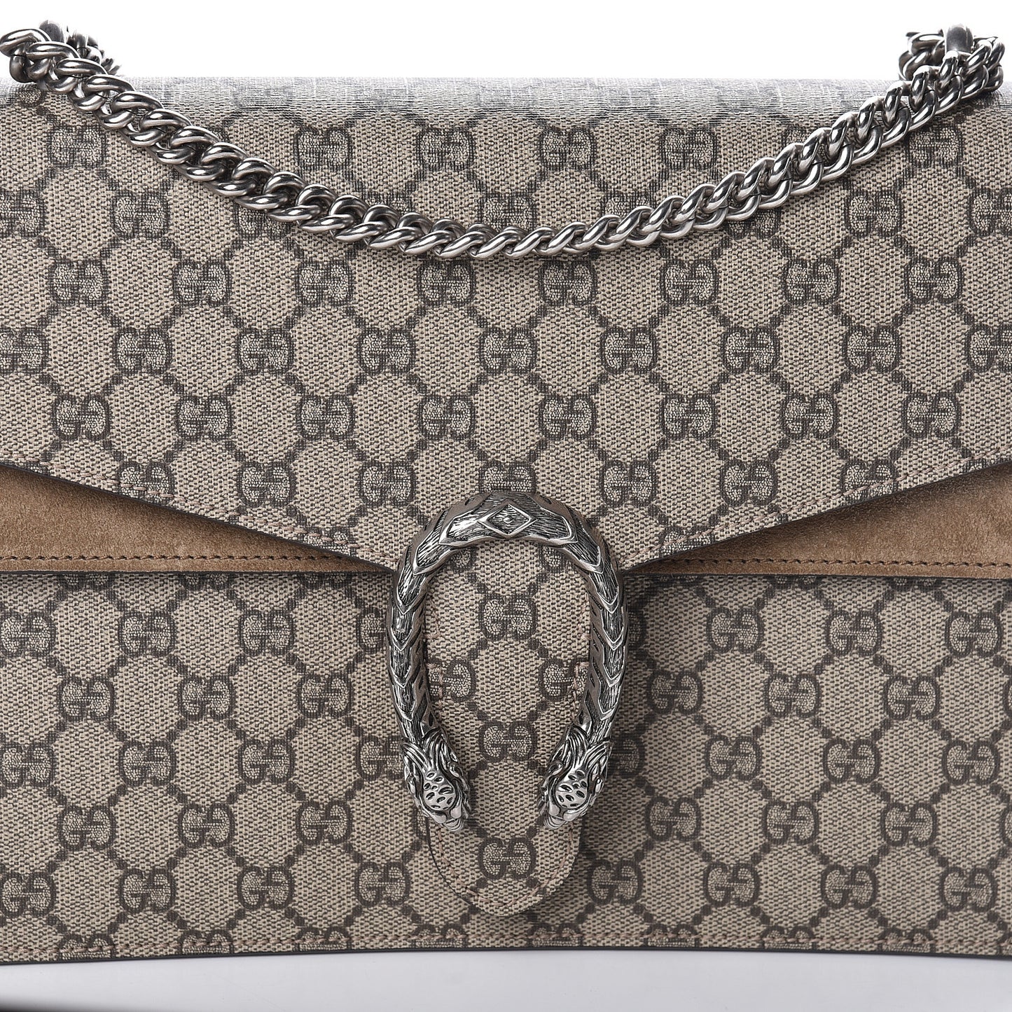 GG Supreme Monogram Medium Dionysus Shoulder Bag Taupe