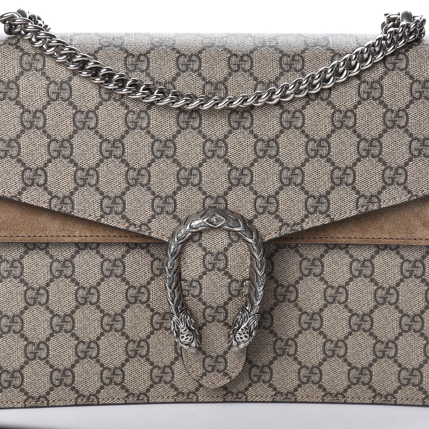 Gucci GG Supreme Monogram Medium Dionysus Shoulder Bag Taupe 8 of 11
