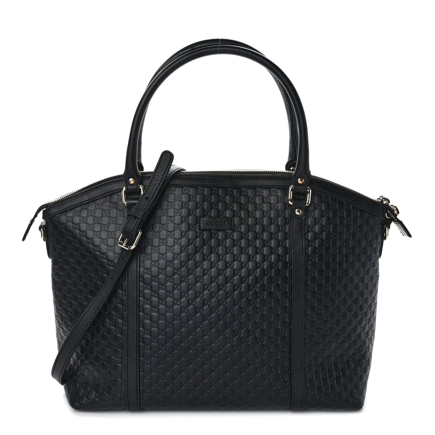 Soft Microguccissima Dome Satchel Black