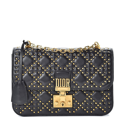Christian Dior Lambskin Cannage Studded Large Dioraddict Flap Bag Black 1 of 14